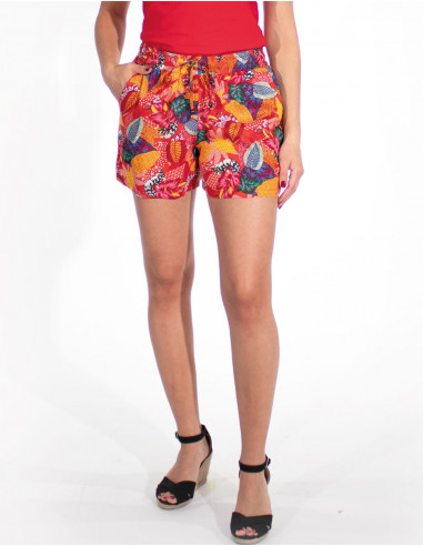 Short Viscose Imprime Tutti Fruti