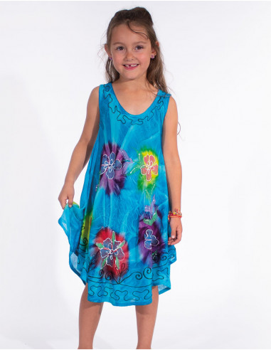 Robe Fille Viscose Tie And Dye