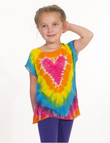 Tee Shirt Viscose Imprime Tye And Dye