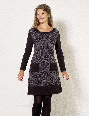 Robe maille imprimé Baroque