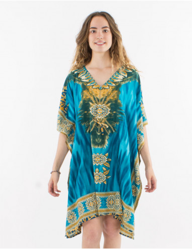 Tunique polyester kaftan imprimé...